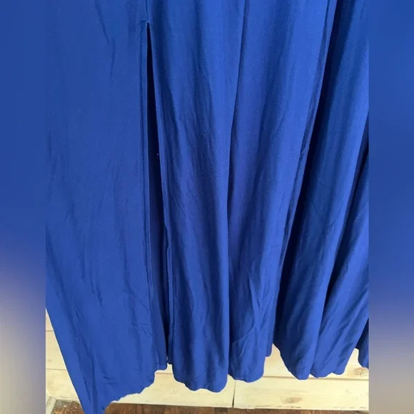 Banana Republic Elegant Blue Maxi Dress sz S Slit - Picture 4 of 6